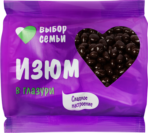 

Конфеты ВЫБОР СЕМЬИ Изюм в глазури, 100г