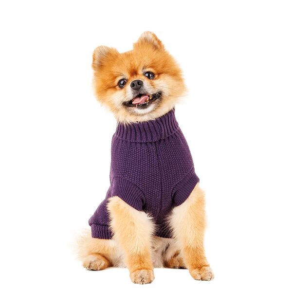 Свитер для собак 35см L фиолетовый (унисекс)