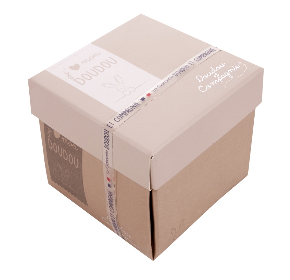 

Игрушка мягкая Doudou et Compagnie Зайчик с платочком 10 см в подарочной коробке, Франция