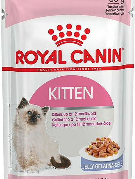 Влажный корм для котят Royal Canin Kitten Instinctive, кусочки в желе, 85г
