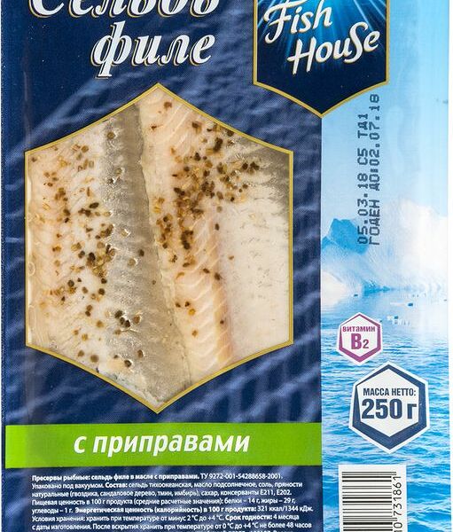 Филе сельди Fish House с приправами в масле 250г