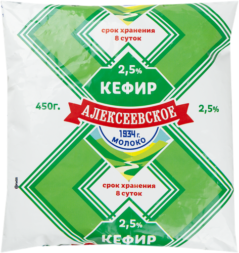 

Кефир Алексеевское 2.5% 450 г