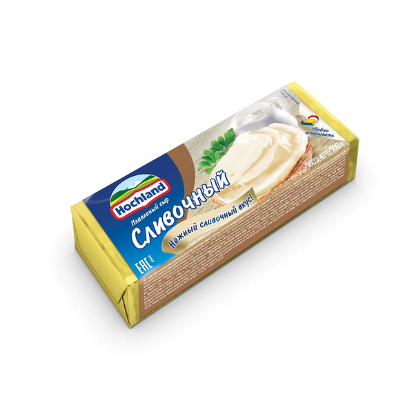 Сыр плавленый HOCHLAND сливочный 35% 100г блочки