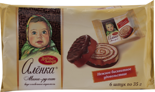 

Рулет бисквитный КРАСНЫЙ ОКТЯБРЬ Аленка Вкус сливочная карамель, 210г
