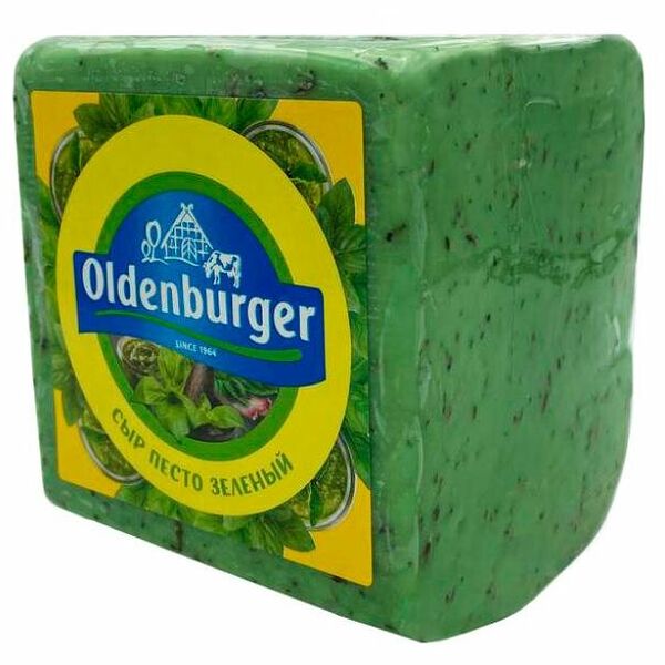 Сыр полутвердый Oldenburger Песто зеленый 50% БЗМЖ