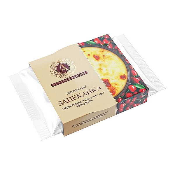 Запеканка творожная А.Ростагрокомплекс с фруктовым наполнителем вишня 13% 100 г