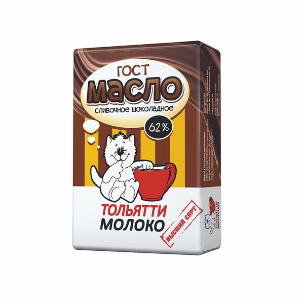 Масло сливочное ТольяттиМолоко Шоколадное 62%, 180г