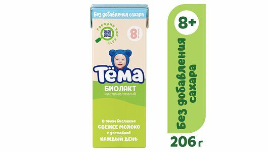 Биолакт детский Тёма без сахара 3,4% 206г