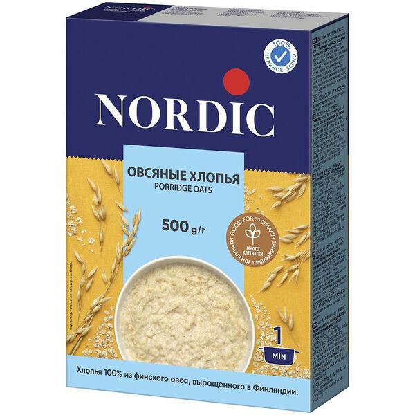 Хлопья овсяные Nordic