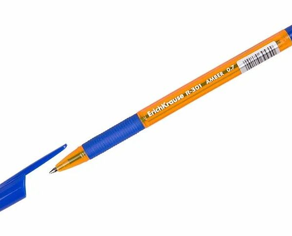 Ручка шариковая ErichKrause R-301 Amber Stick 0.7, синий