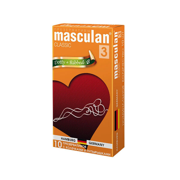 Презервативы Masculan Classic Dotty and Ribbed 10 шт