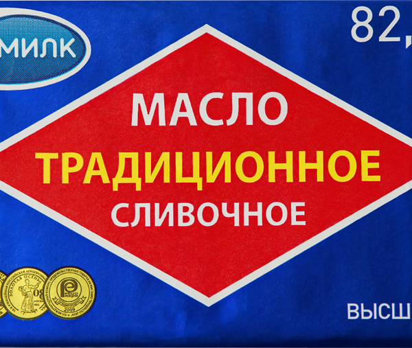 Масло сливочное Экомилк Традиционное 82,5%