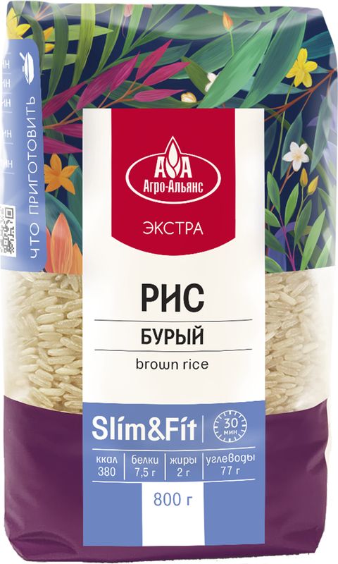 

Рис Агро-альянс экстра Slim & Fit бурый 800 г