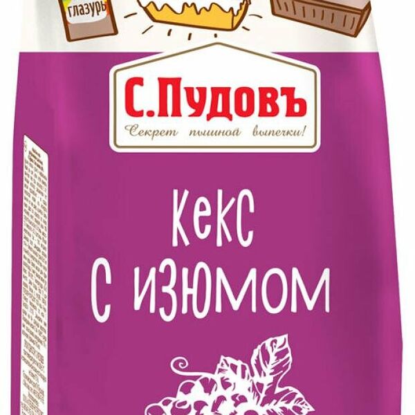 Смесь для выпечки Кекс с изюмом ТМ С.Пудовъ