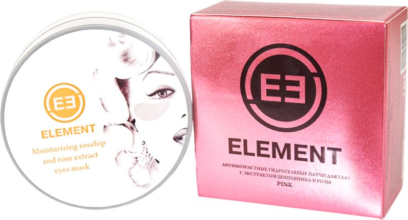 

Патчи гидрогелевые Element для глаз с экстрактом шиповника, розы и овсяных отрубей 60 шт.