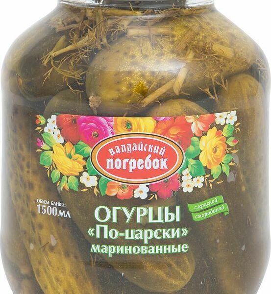 Огурцы Валдайский Погребок По-царски маринованные, 1.45кг