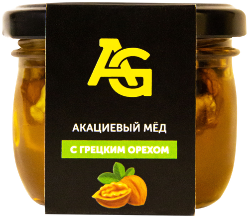 

Мед акациевый ALTAYGOLD с грецким орехом, 150г