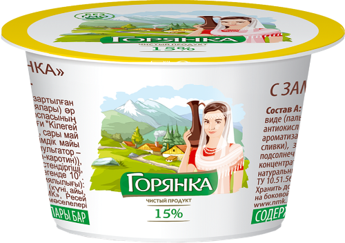 Молокосодержащий продукт Горянка по технологии сметаны с ЗМЖ 15% 200г