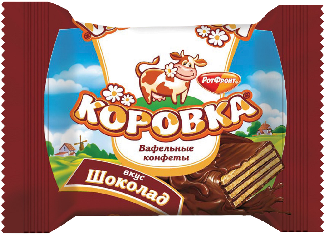

Конфеты Рот Фронт Коровка вафельные шоколадные
