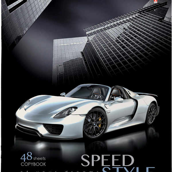 Тетрадь Альт Машины жажда скорости А5 48 листов клетка скрепка