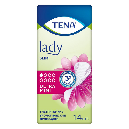 

Прокладки Tena Lady Slim Ultra Mini урологические 14 шт.