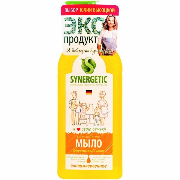 Мыло жидкое Synergetic фруктовый микс, 500мл
