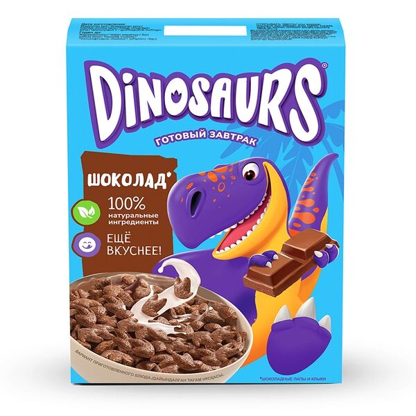 Готовый завтрак Kellogg's Dinosaurs шоколадные лапы