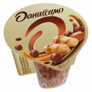 Йогурт Даниссимо Deluxe арахисово-шоколадный микс 2,9% в Магнит со скидкой –16%