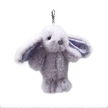 Игрушка-брелок ПЛЮШЛЕНД Зайка-ушастик сиреневый 18см