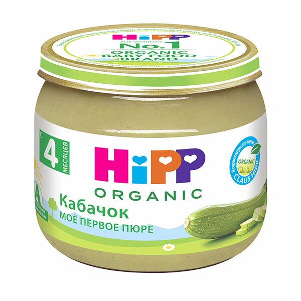 Пюре HiPP Organic Кабачок, с 4 месяцев
