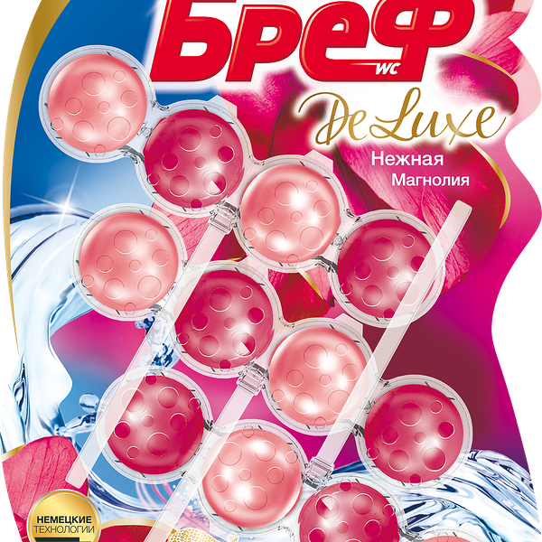 Туалетный блок Bref Deluxe нежная магнолия, 3 шт.