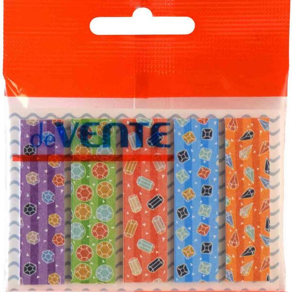 Набор этикеток-закладок самоклеящихся бумажных deVENTE Color Pattern, в ассортименте, 44×12 мм, 5×20 листов