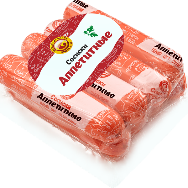 Сосиски Межениновская Пф Аппетитные из мяса цыпленка-бройлера