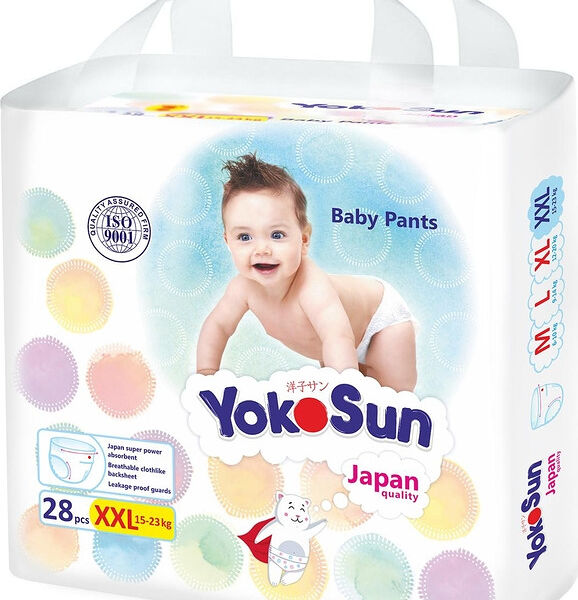 Трусики-подгузники Yokosun XXL (15-23 кг) 28 шт.