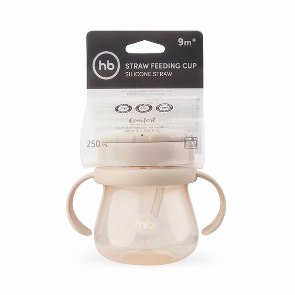 Поильник Happy Baby с трубочкой и ручками с 9 месяцев 250 мл в ассортименте