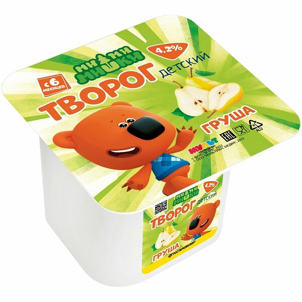 Творог Ми-ми-Мишки Груша с 6 месяцев 4.2% 100г
