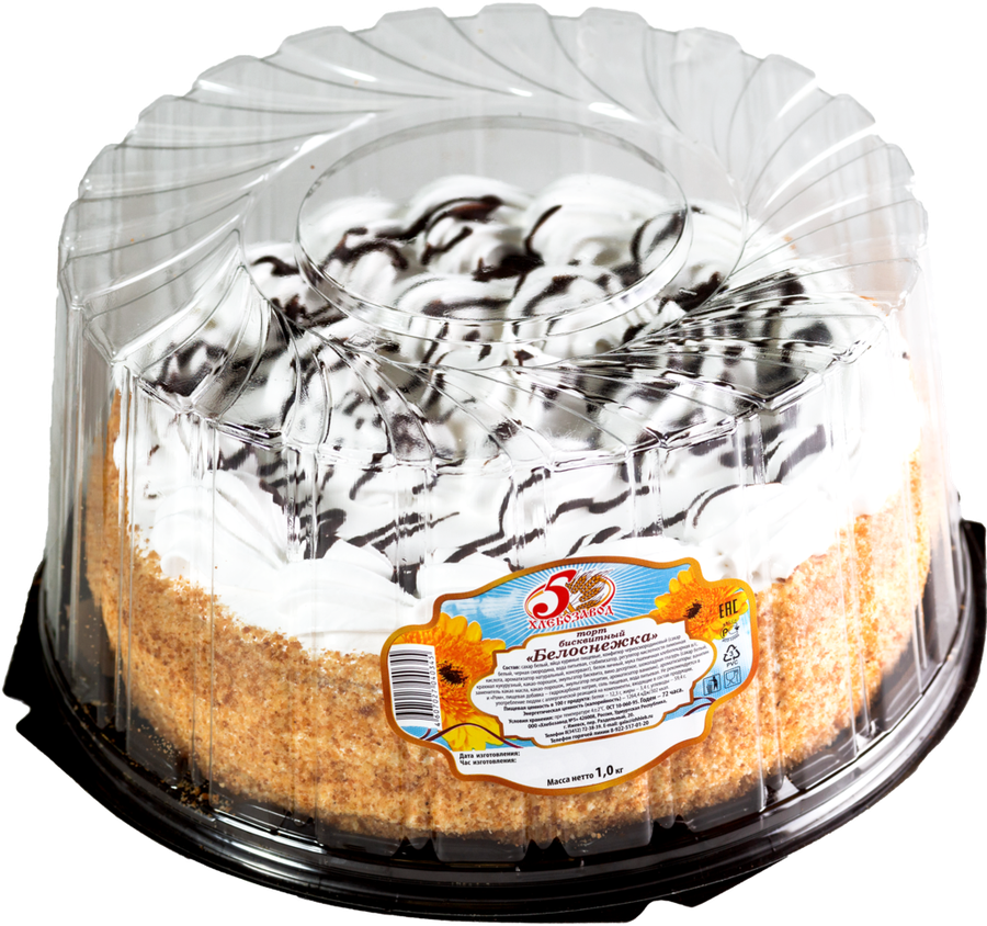 

Торт ХЛЕБОЗАВОД №5 Белоснежка, 1 кг