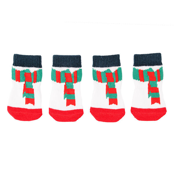 Носки с шарфом для собак M белый (унисекс)