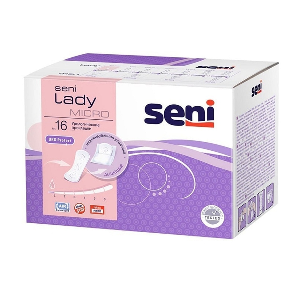 

Прокладки урологические Seni Lady Micro 16 шт