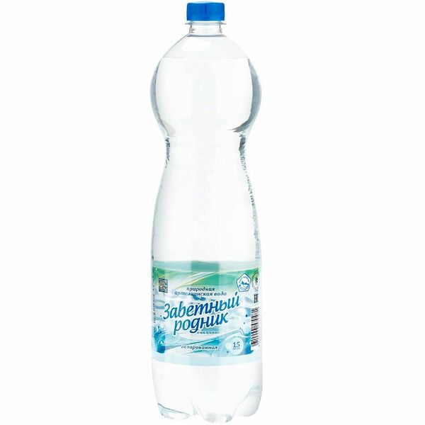 Вода питьевая газированная Заветный родник артезианская 1.5 л