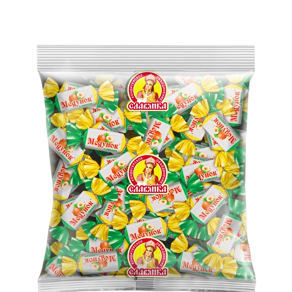Конфеты Славянка Медунок с орехом