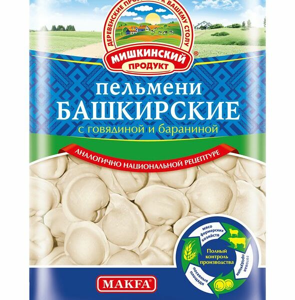 Пельмени Мишкинский продукт Башкирские курица говядина баранина 700г