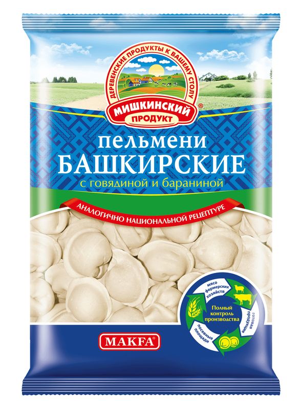 

Пельмени Мишкинский Продукт Башкирские с говядиной и бараниной 700 г