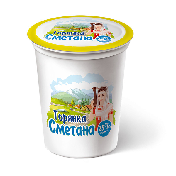 Молокосодержащий продукт Горянка по технологии сметаны 25% 400 г