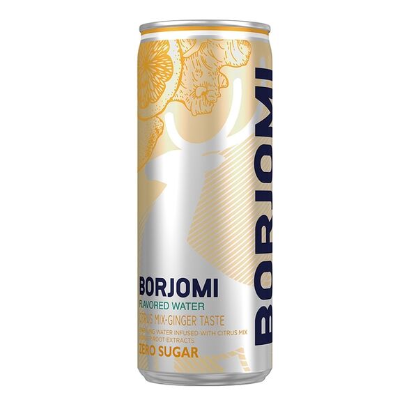Вода Borjomi Цитрус-Имбирь, в жестяной банке, 0.33л