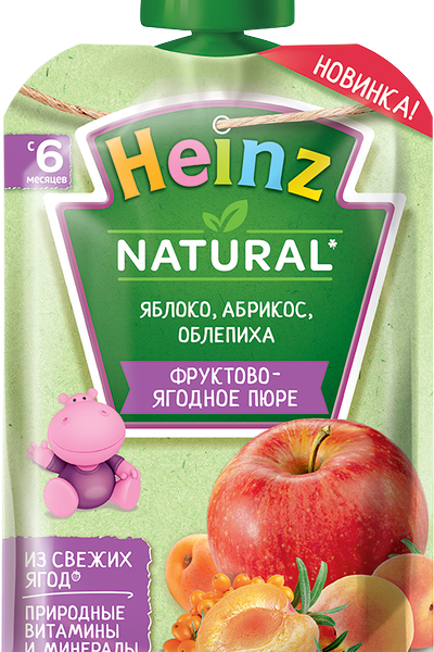 Пюре Heinz Natural Яблоко Абрикос Облепиха