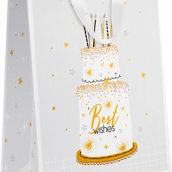 Пакет подарочный Пакетико матовый ламинация + тиснением Mt кб 22.7*18см