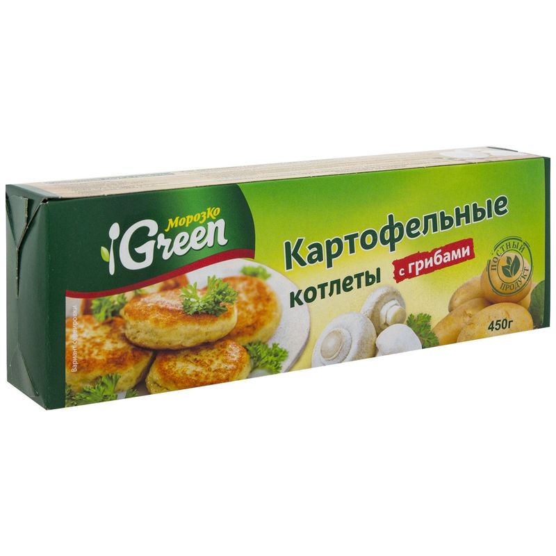 

Картофельные котлеты Морозко Green с грибами 450 г