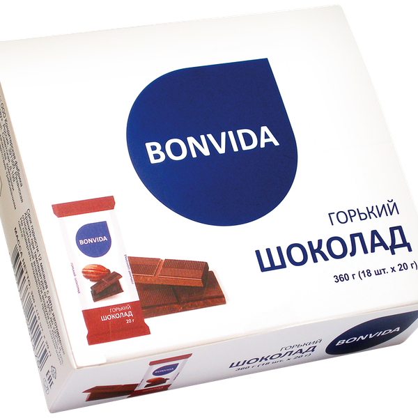 Шоколад горький BONVIDA, 18х20г