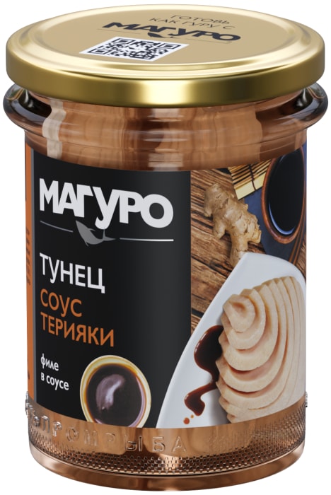 

Тунец полосатый Магуро филе в соусе Терияки с маслом 200 г